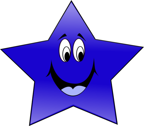 Star smiling clipart