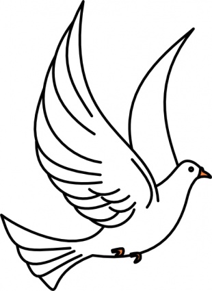 Flying Dove clip art vector, free vectors