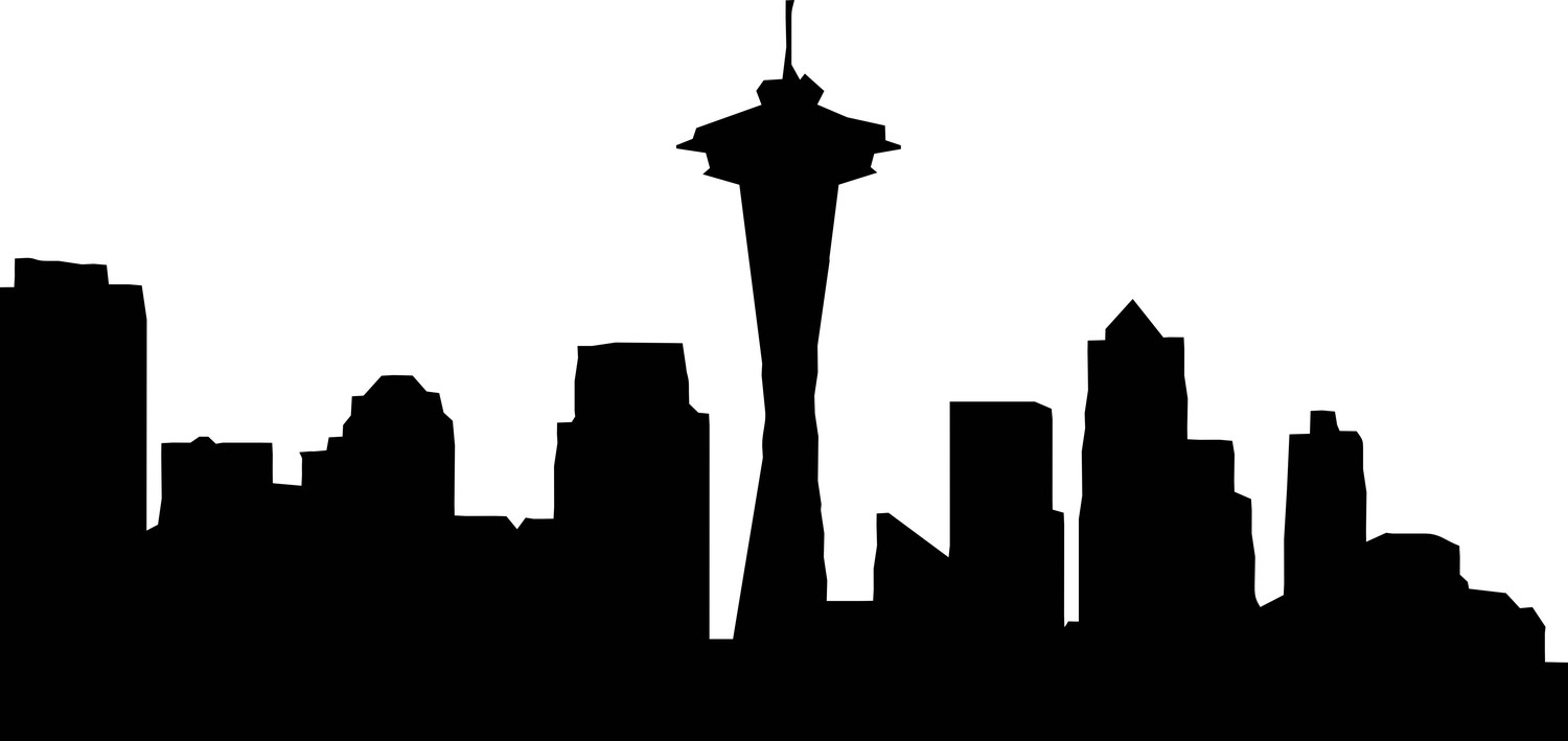 Seattle Skyline Outline | Free Download Clip Art | Free Clip Art ...