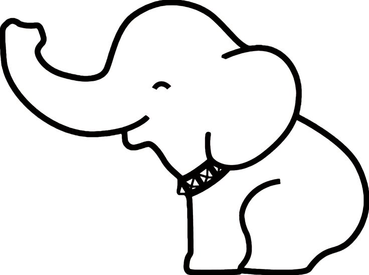 Simple Elephant Drawing | Baby ...