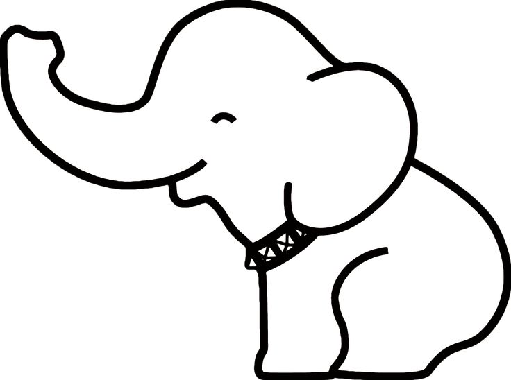 Elephant Outline | Easy Elephant ...