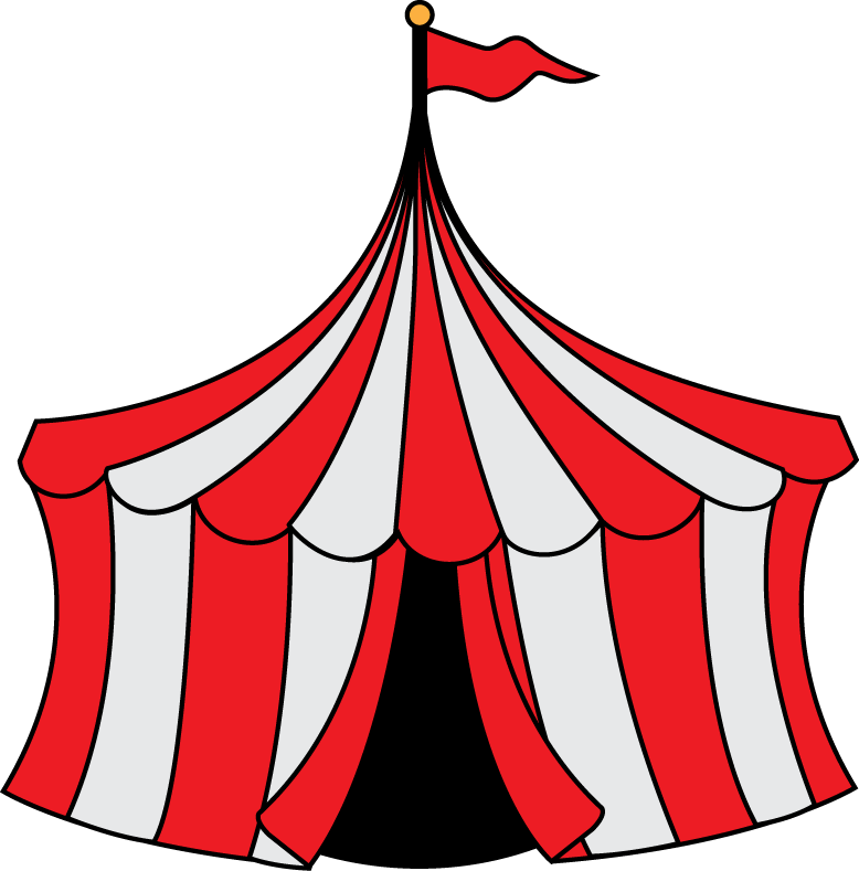 Circus tent outline clipart free