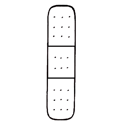 Bandaid band aid outline clipart image #25547