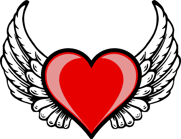 Heart With Wings Clipart