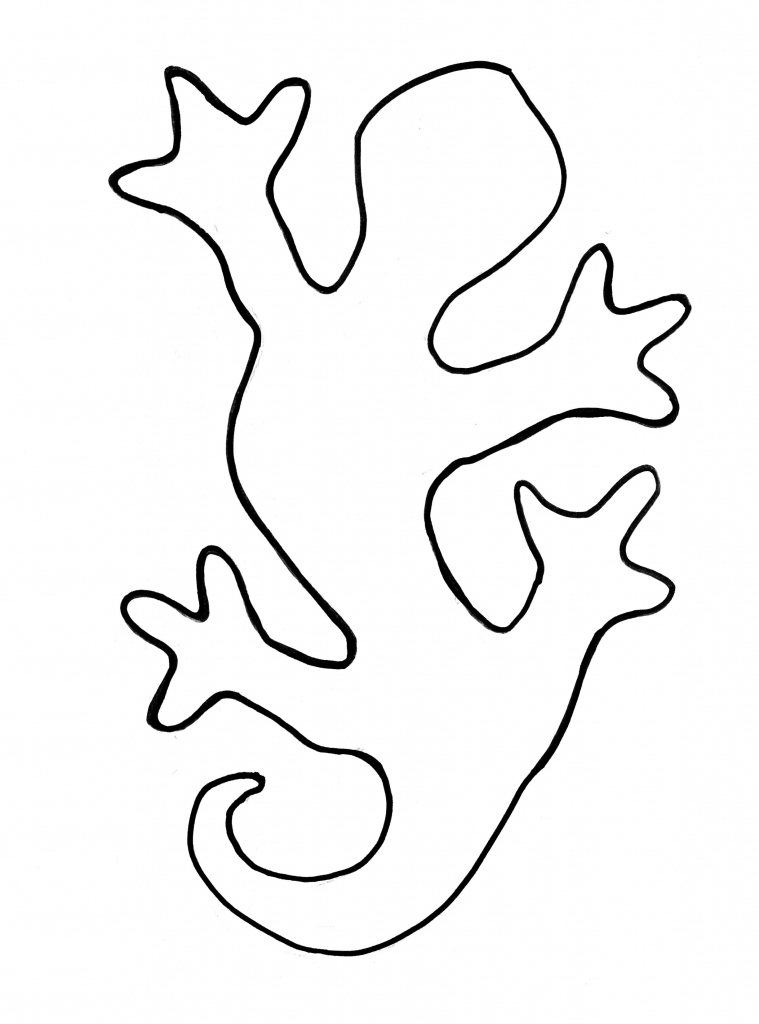 Simple Lizard Drawing - Drawing Art Gallery