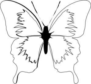 Free butterfly clipart black and white - ClipartFox