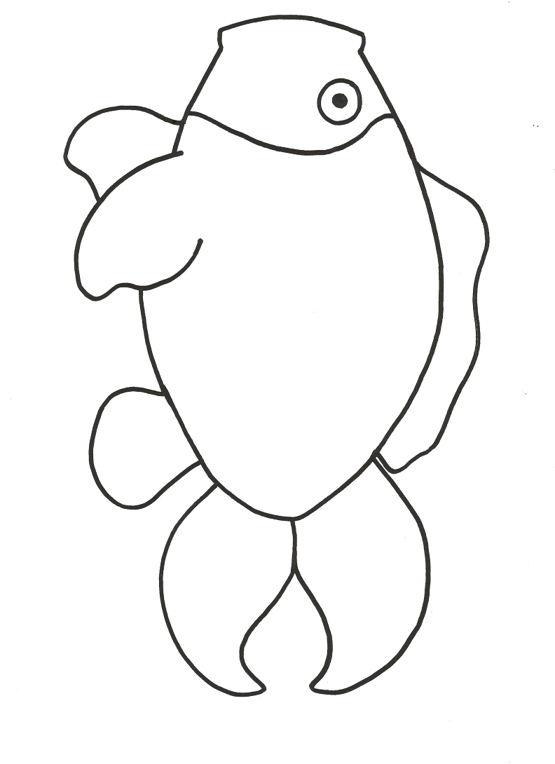 Rainbow Fish Template - AZ Coloring Pages