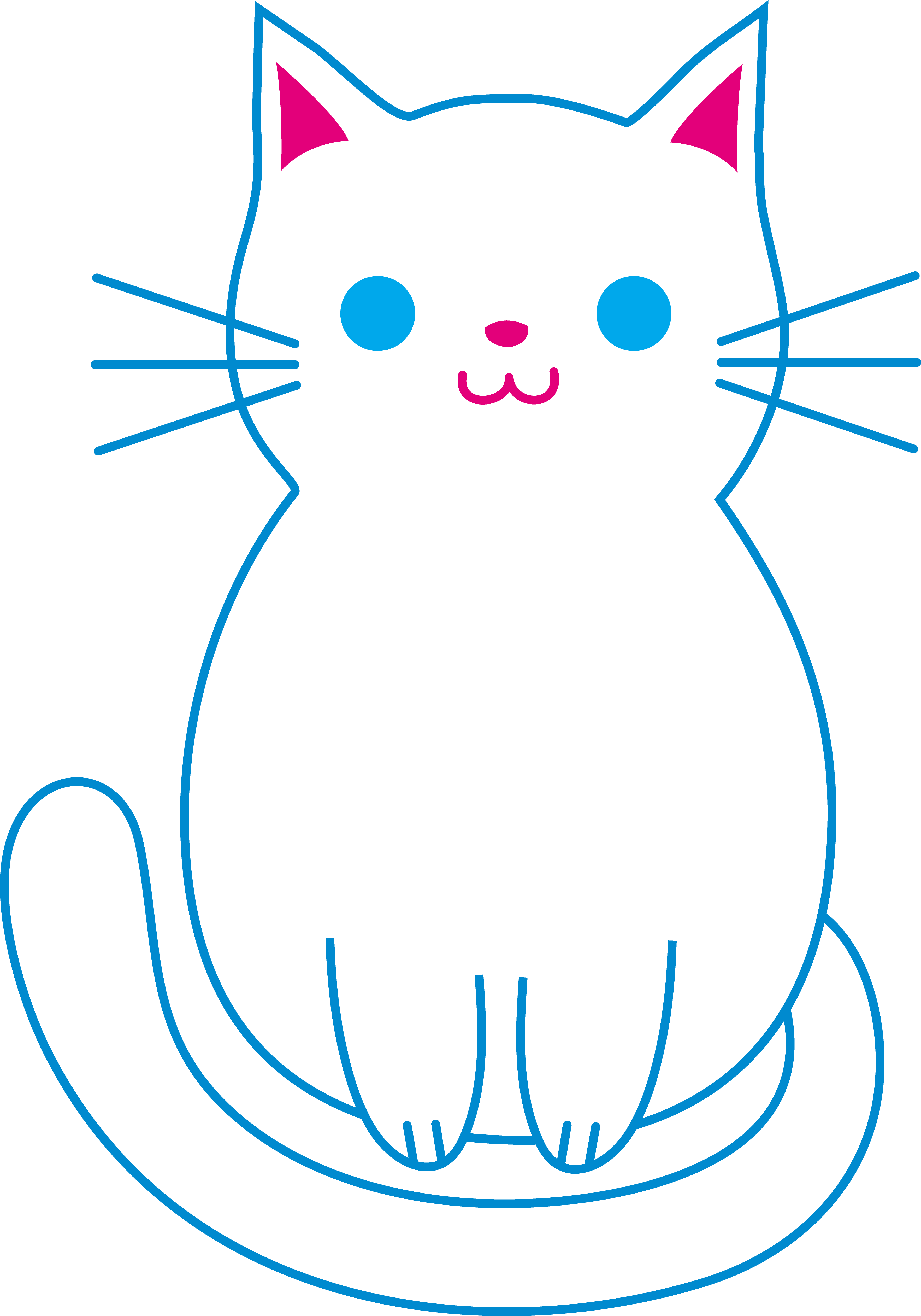 Cute anime cat clipart