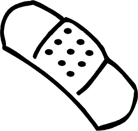 Bandaid band aid coloring page clipart - dbclipart.com