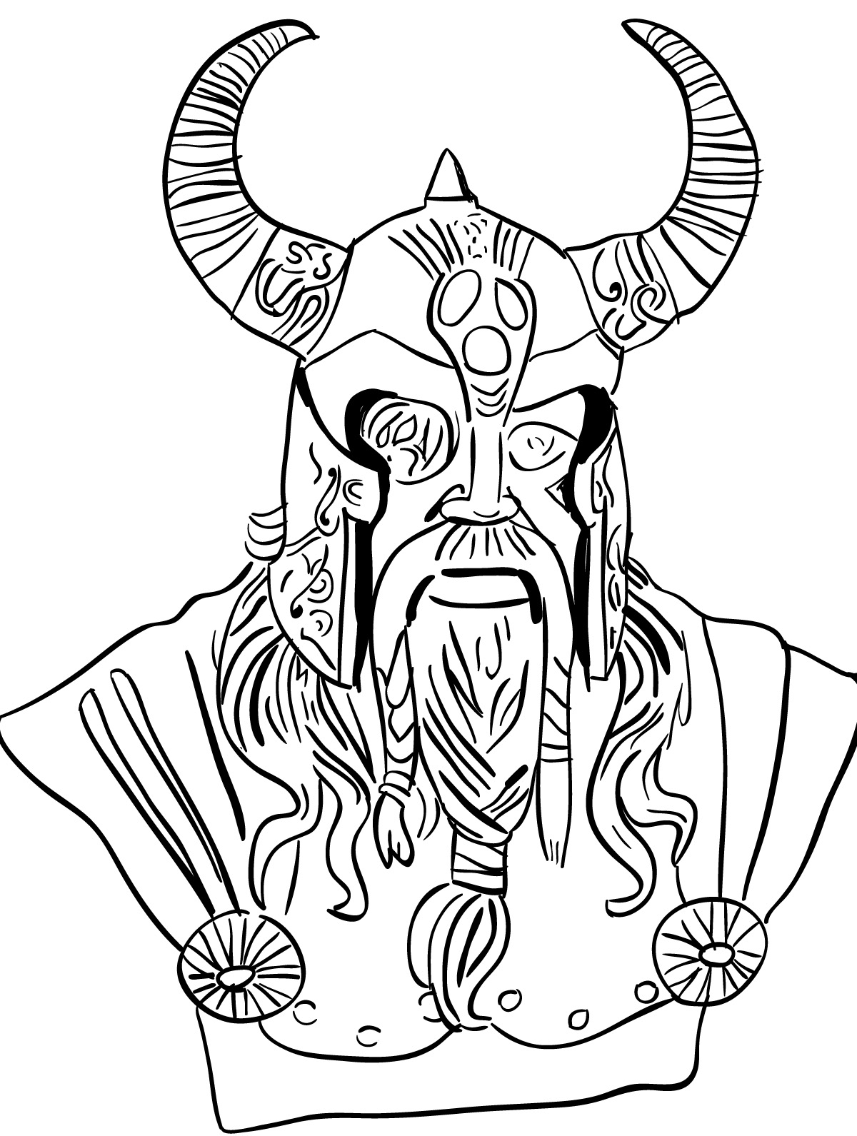 Viking - Illustrator Trace Drawing by Colasik on DeviantArt