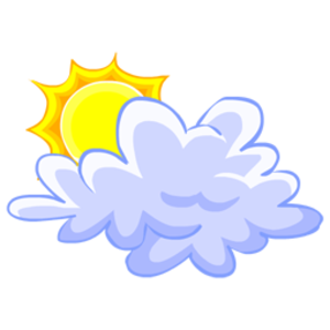 Sun and cloud clipart