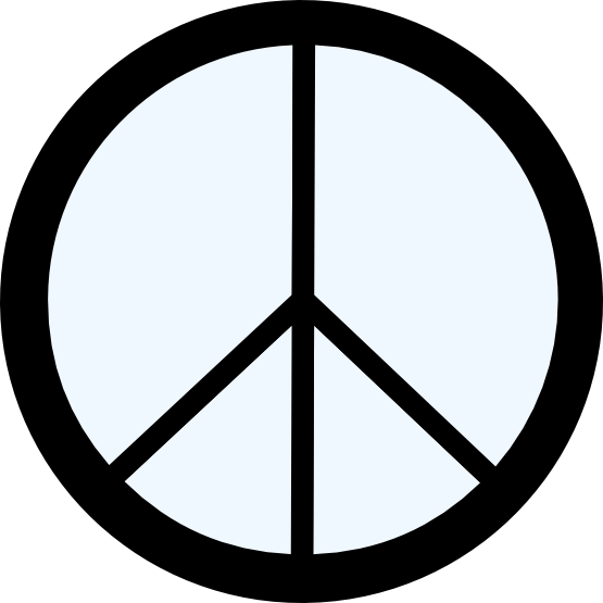 Retro Groovy Peace Symbol Sign Cnd Logo Alice Blue xochi.info ...