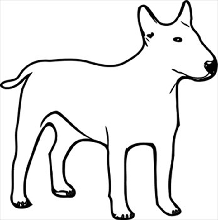 Black and white clipart of dog - ClipartFox