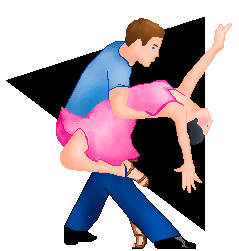 Dance Clip Art - Couple Dancing on Black Accent 2