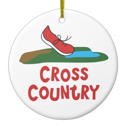 Cross Country Running Christmas Ornament from Zazzle.