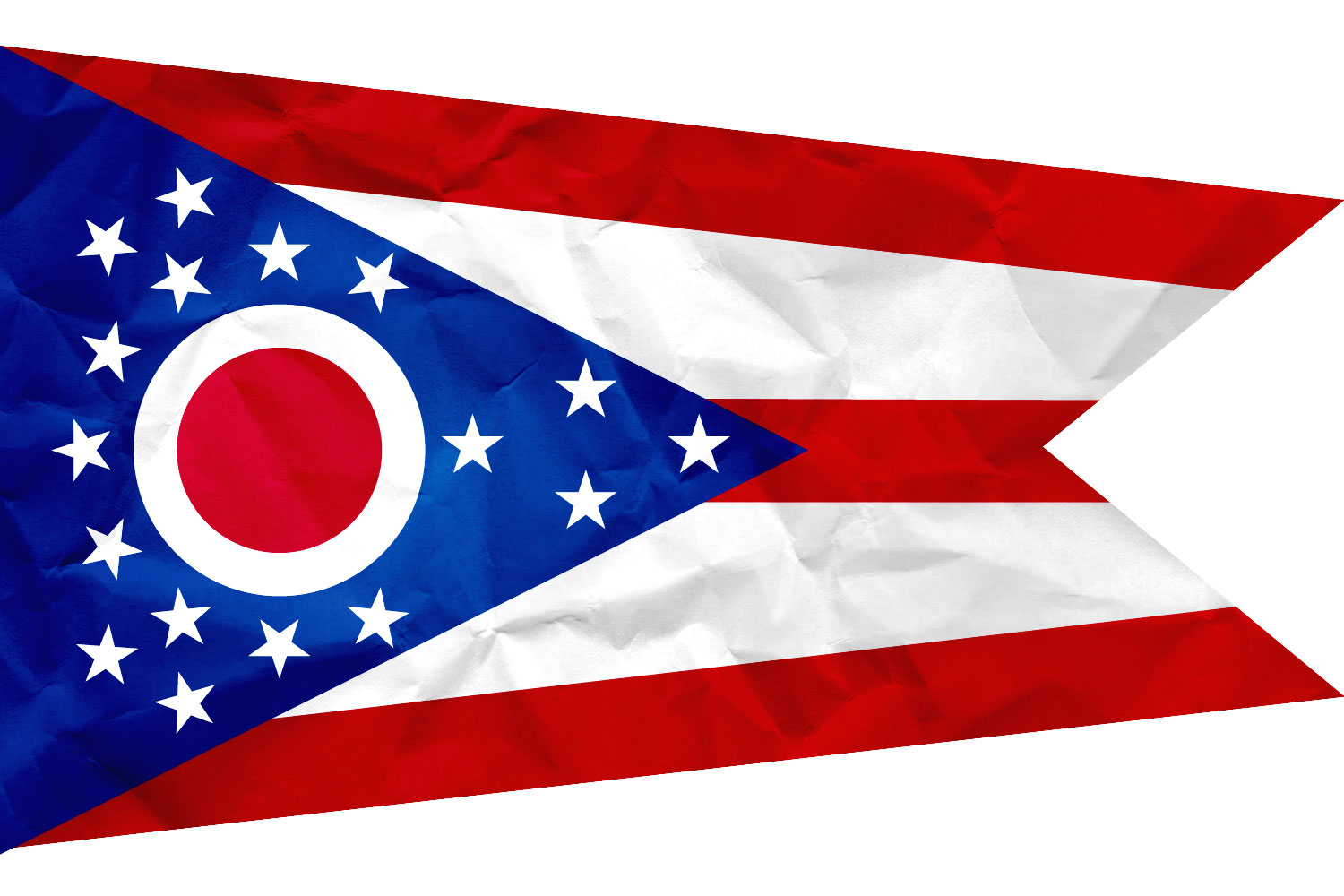 Flag of Ohio with Paper Texture - Download it for free