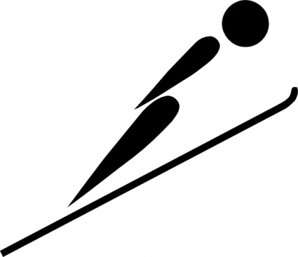Olympic Sports Ski Jumping Pictogram clip art vector, free vectors ...