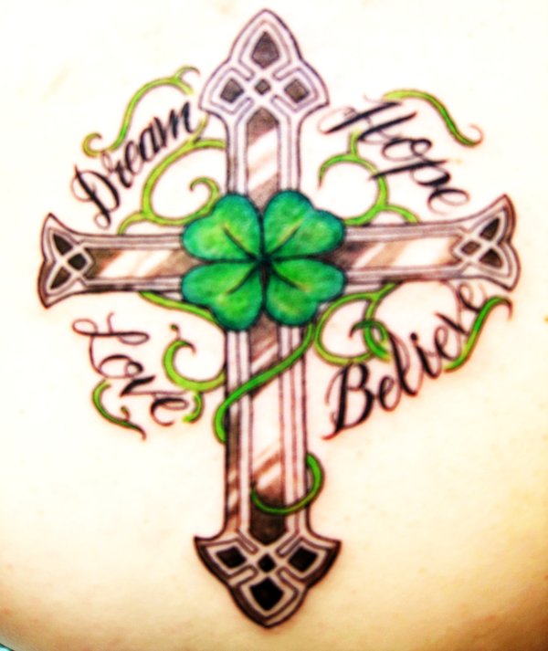 celtic design of cross design - Dragon Tattoos