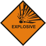 Hazchem safety signs | explosive hazchem (
