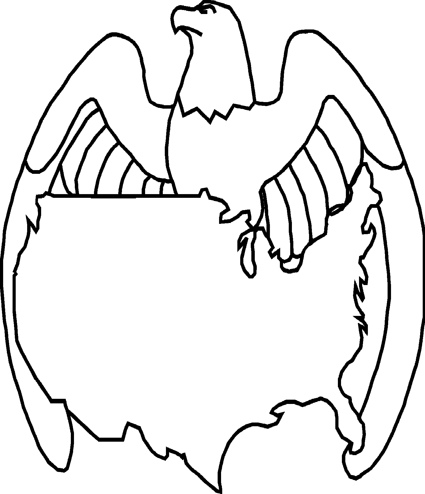 Eagle With Flag Clip Art