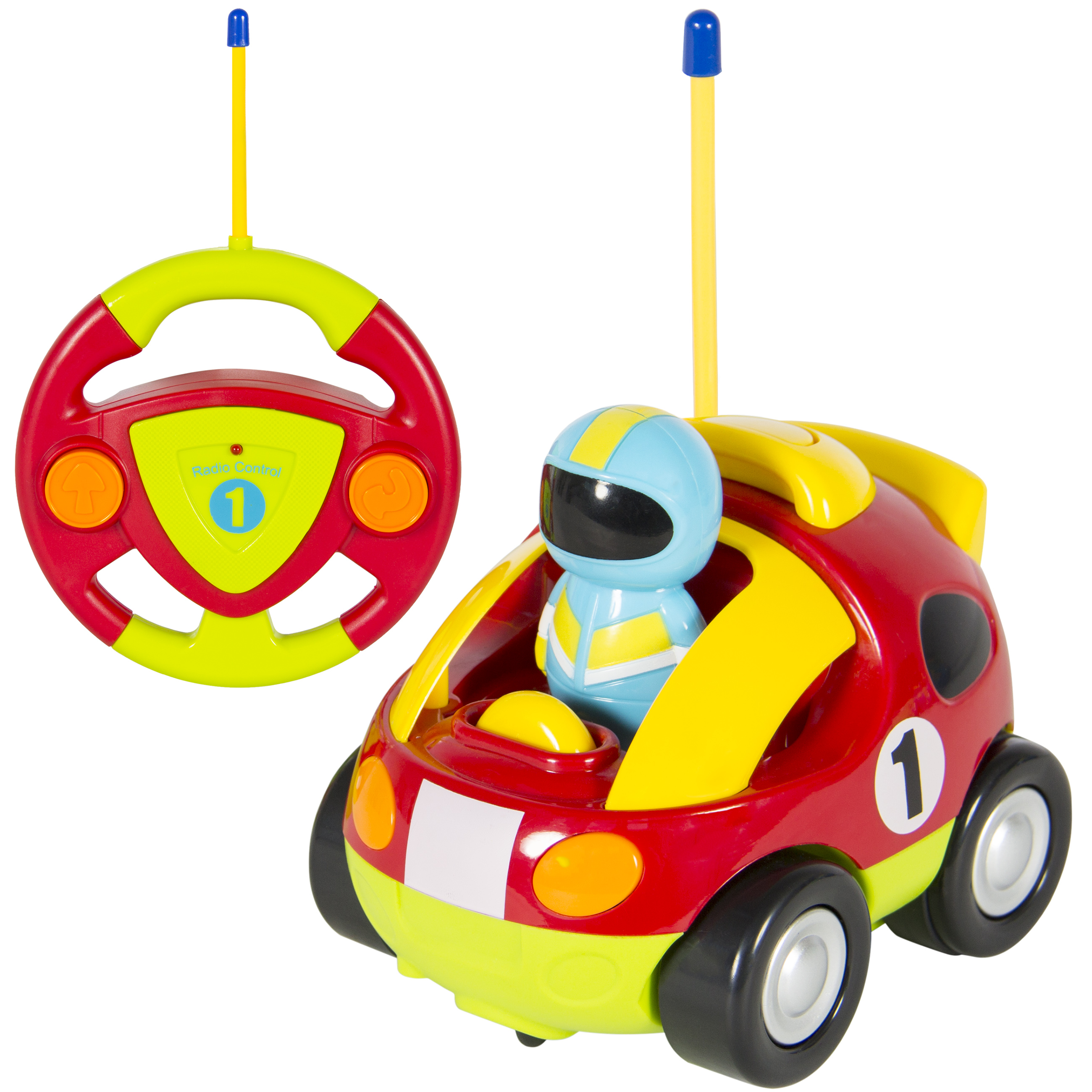 2 Channel Kids Beginner Remote Control Cartoon Racing Car Perfect ...