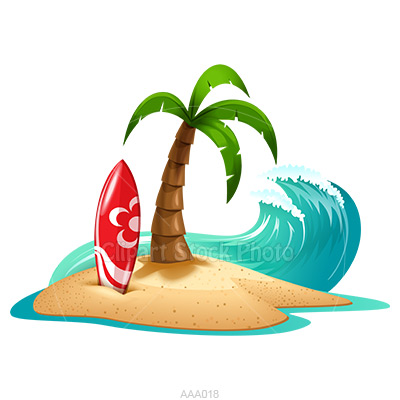 Tropical beach clipart clip art