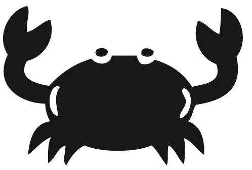 Top view of a crab clip art clipart image #12801