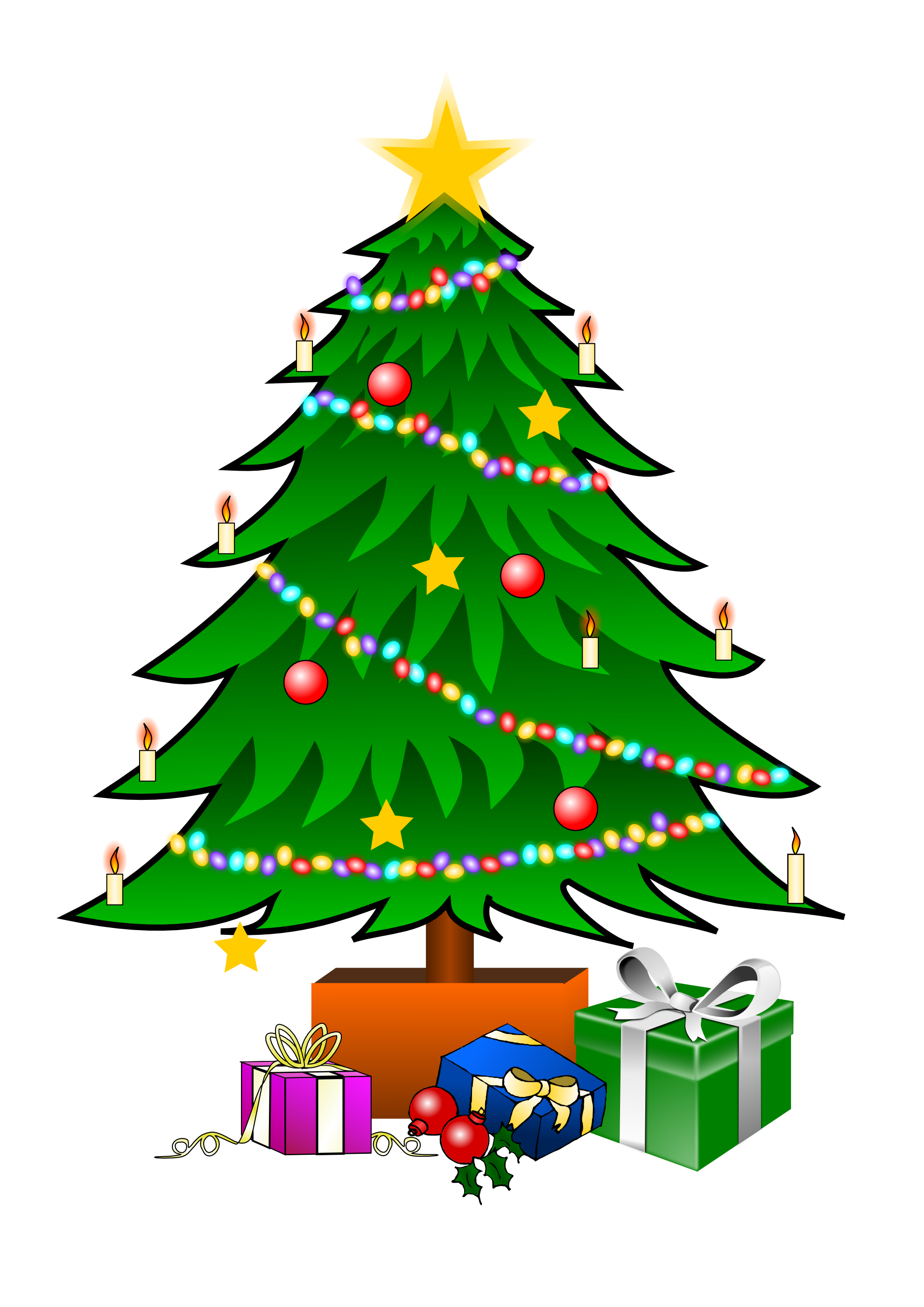 Clip art christmas tree vector