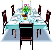 Dinner Table Clip Art - Free Clipart Images