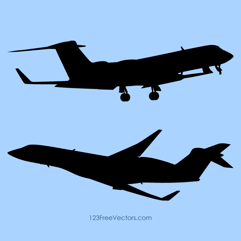 free clip art airplane silhouette - photo #28