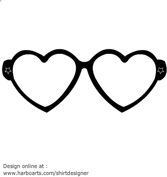Star shaped glasses clipart