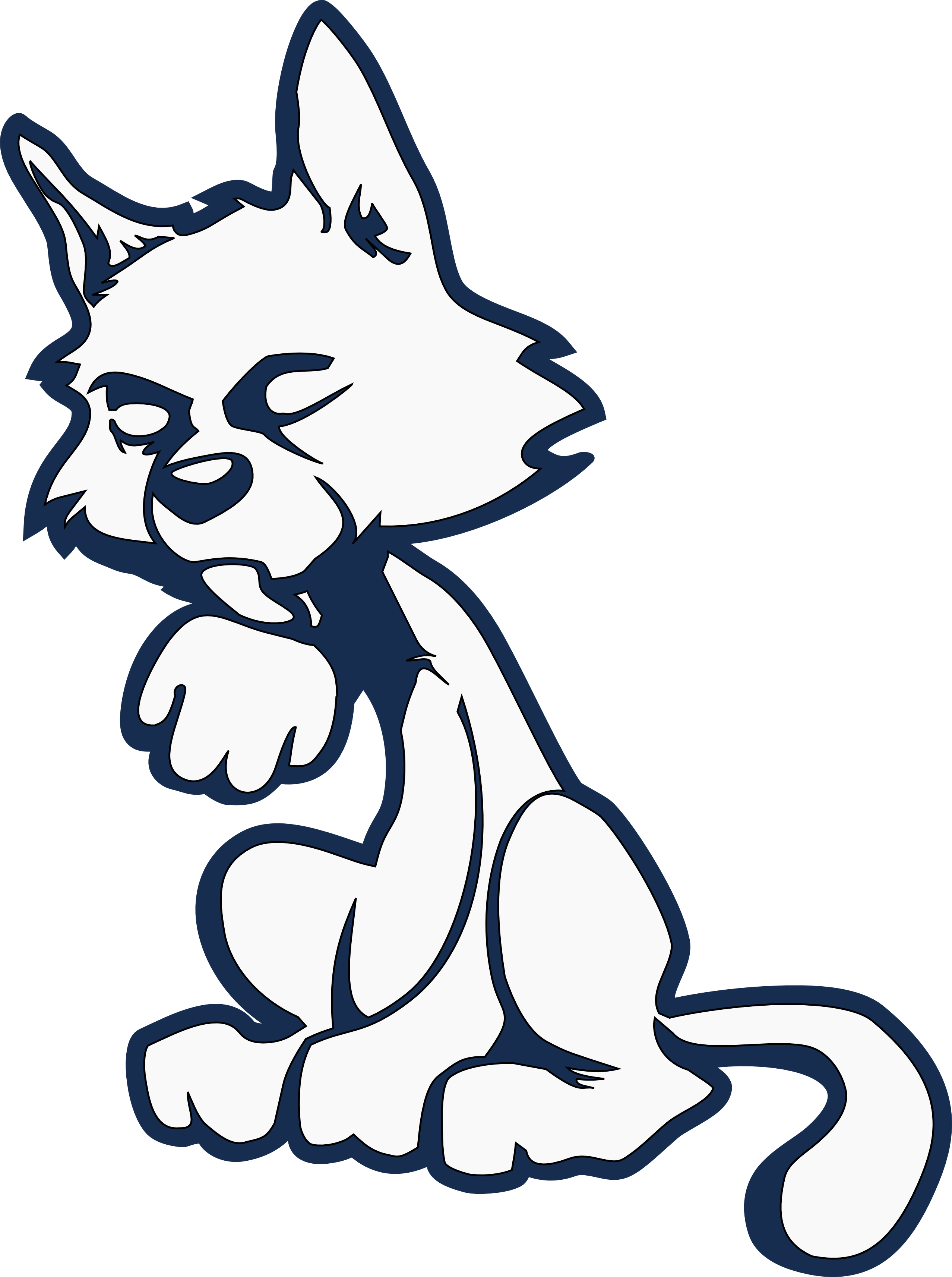 Tzunghaor Cat Normal Black White Line Art Scalable Vector Graphics ...