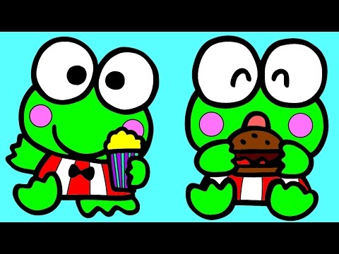 Keroppi Frog and Hello Kitty Coloring For Kids KEROPPI Baby ...
