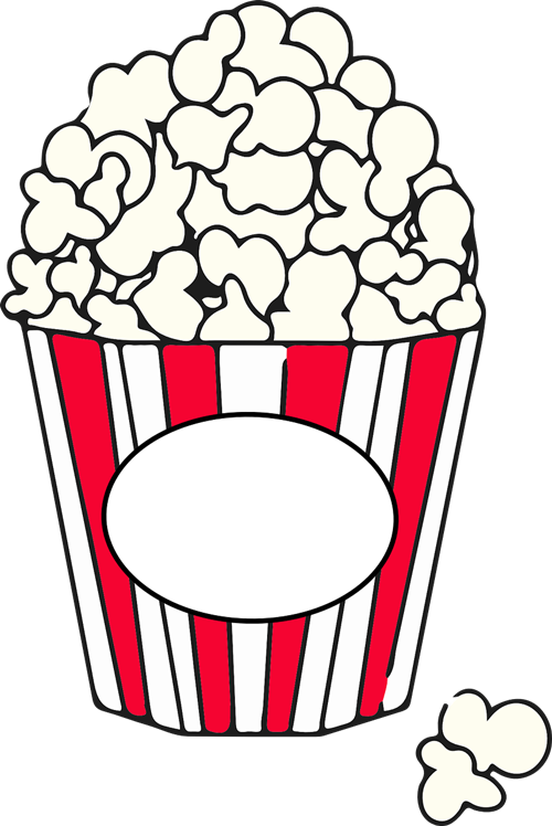Popcorn clip art black and white free clipart images - Cliparting.com