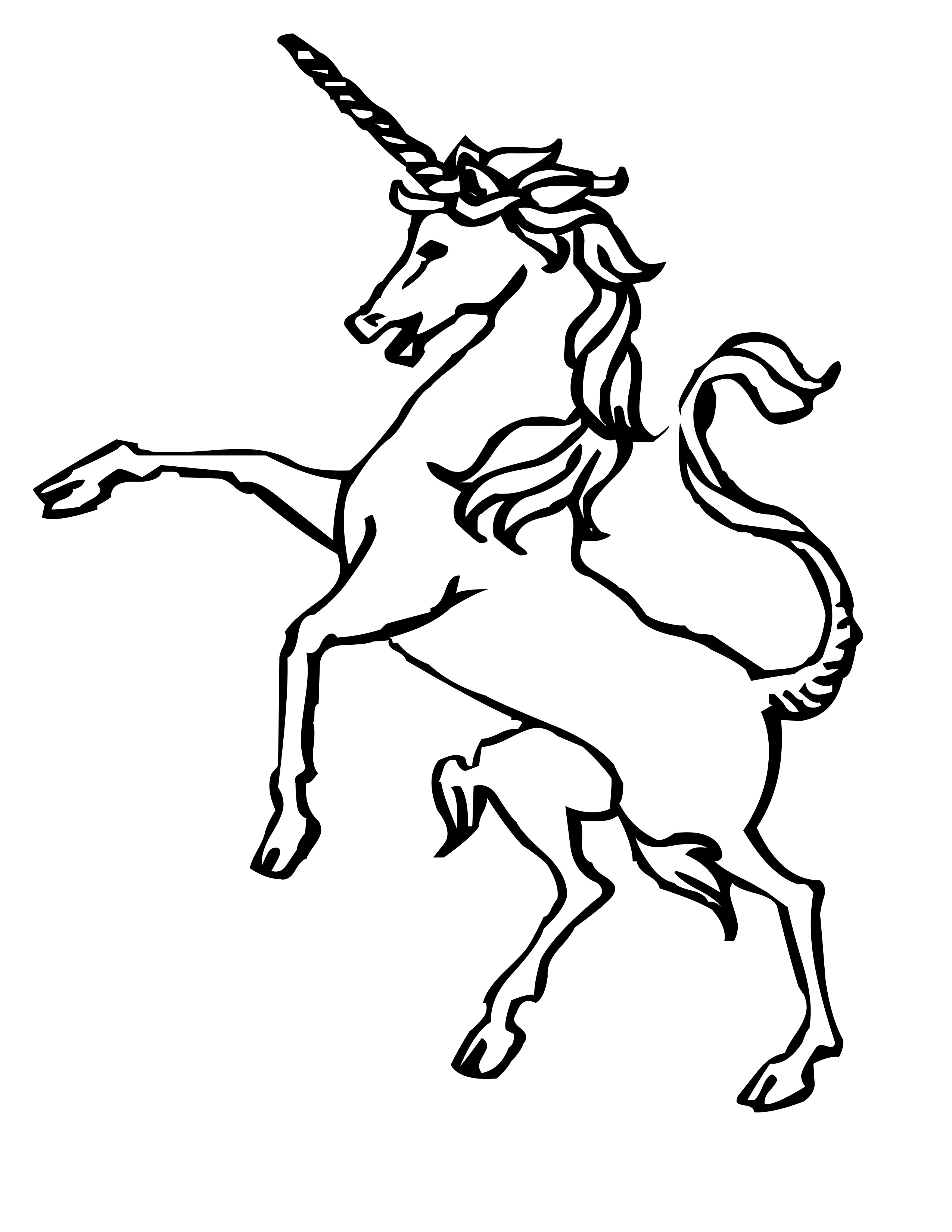 Best Unicorn Outline #2396 - Clipartion.com