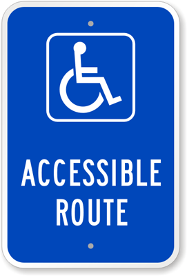 461 views California Handicapped Parking Sign - ADA Symbol, Blue, SKU: K-4352