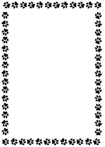 free clip art borders paw prints - photo #22