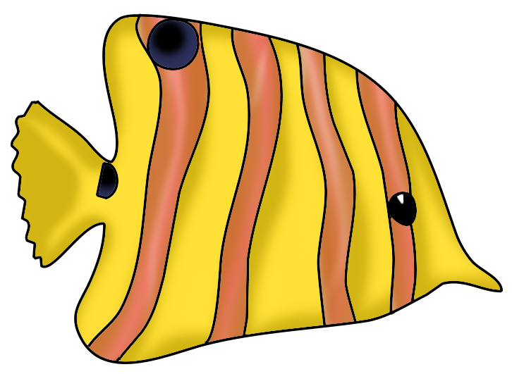 Yellow-orange Fish Cartoon Clipart