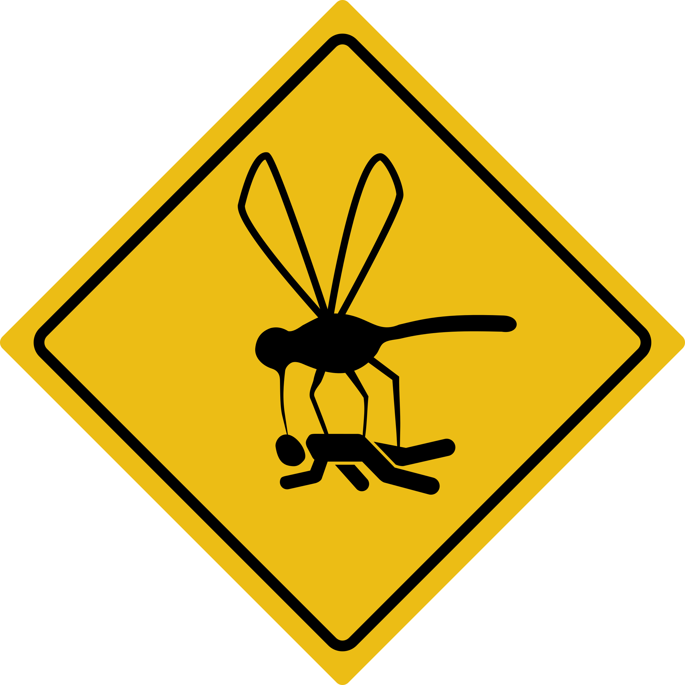 Clipart - Beware of gnats sign