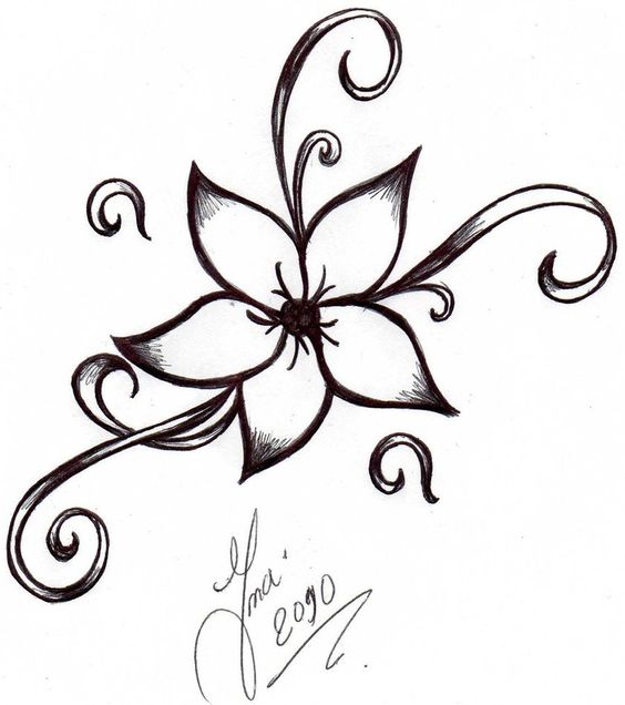 Best drawing, Flower and Flower tattoo designs