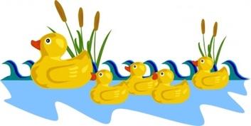 Clipart duck swimming