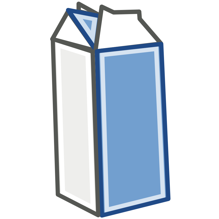 Milk carton bottle clipart