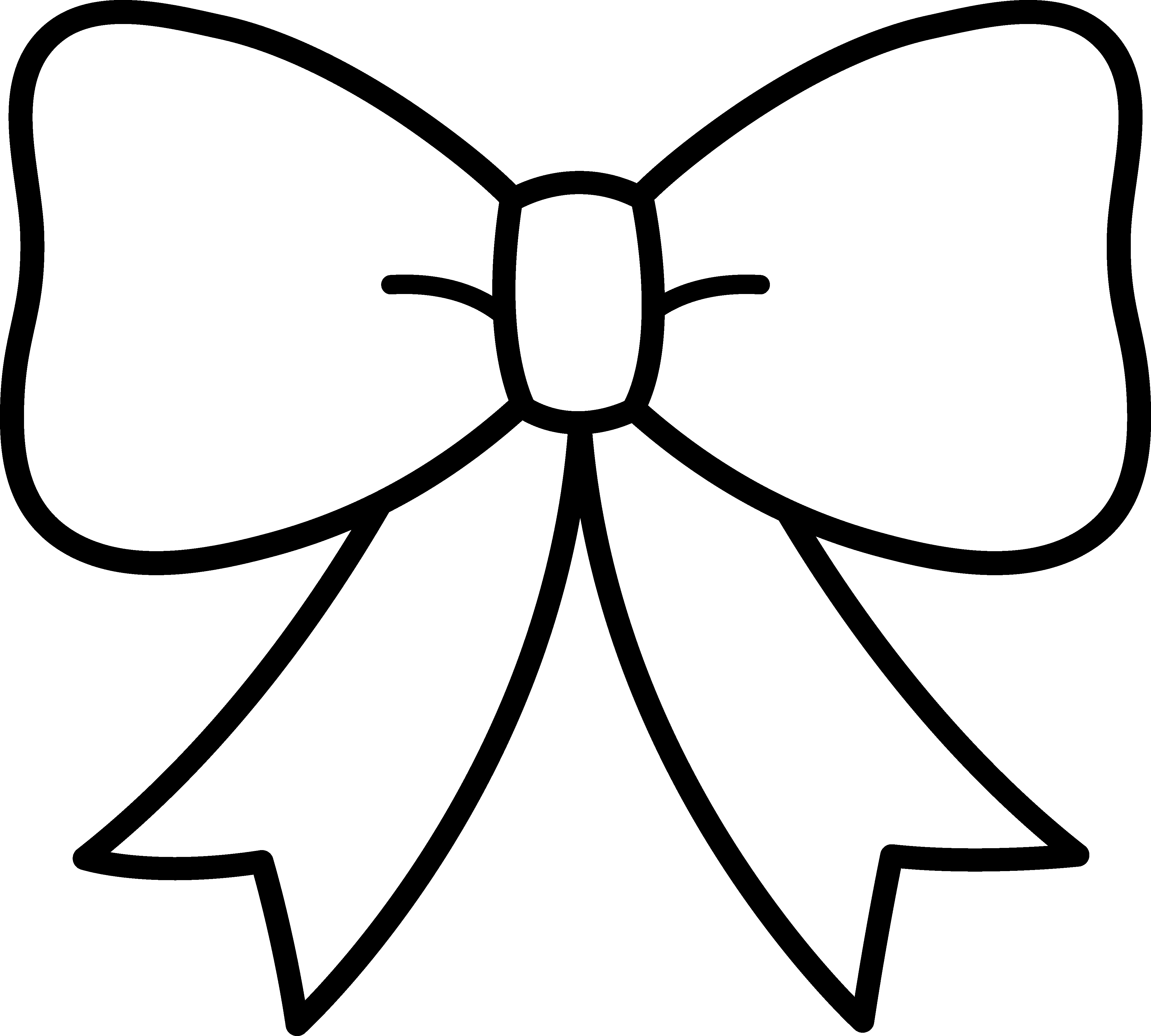 Clipart hair bow outline