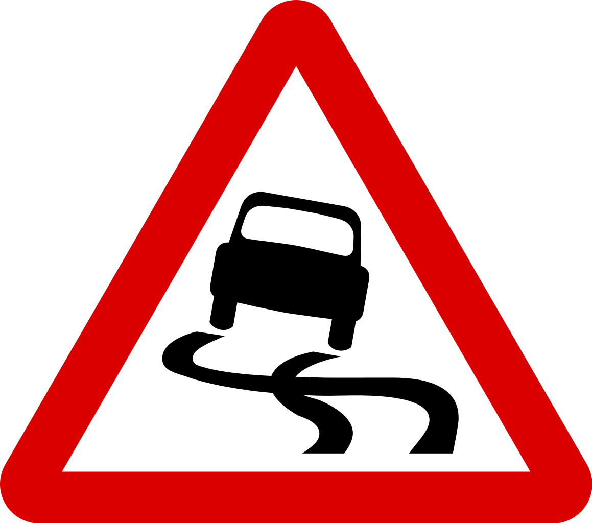 File:Singapore Road Signs - Warning Sign - Slippery road.svg ...