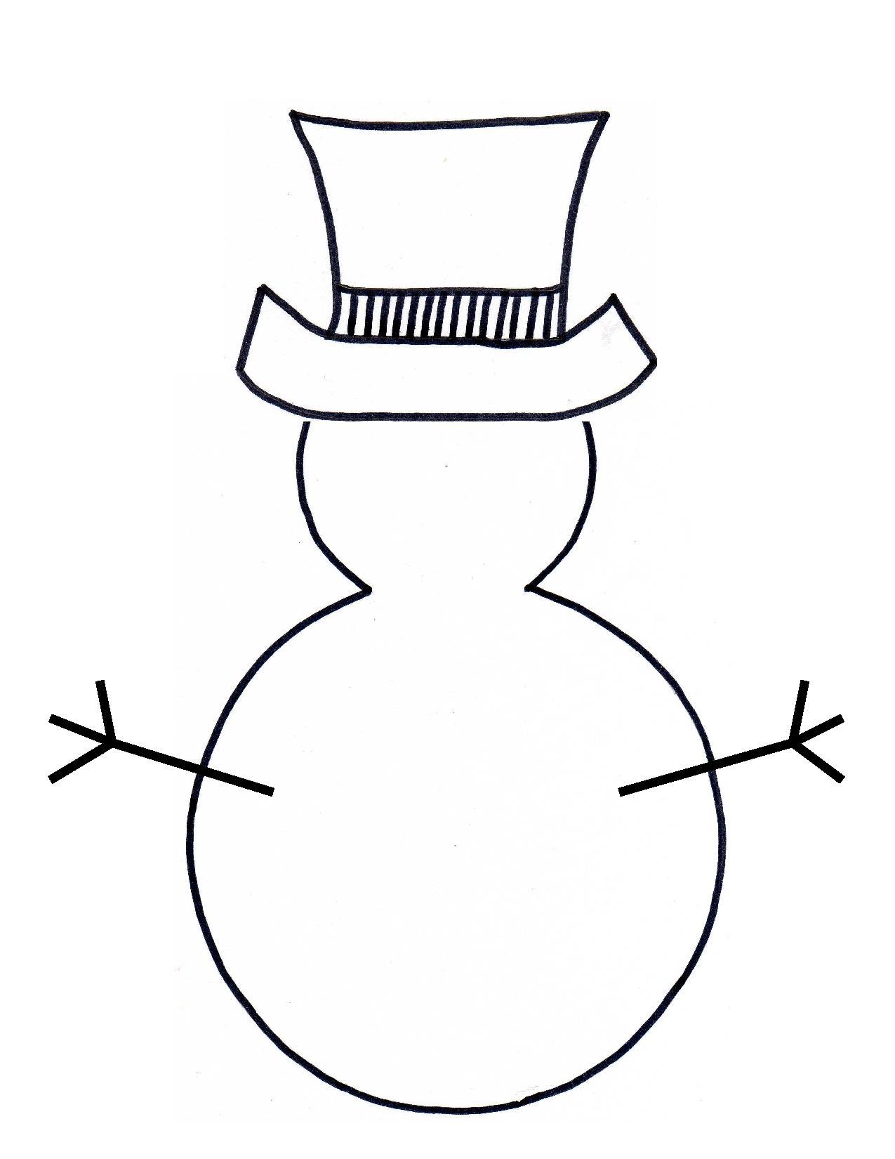 Best Photos of Christmas Snowman Outline - Snowman Outline Clip ...