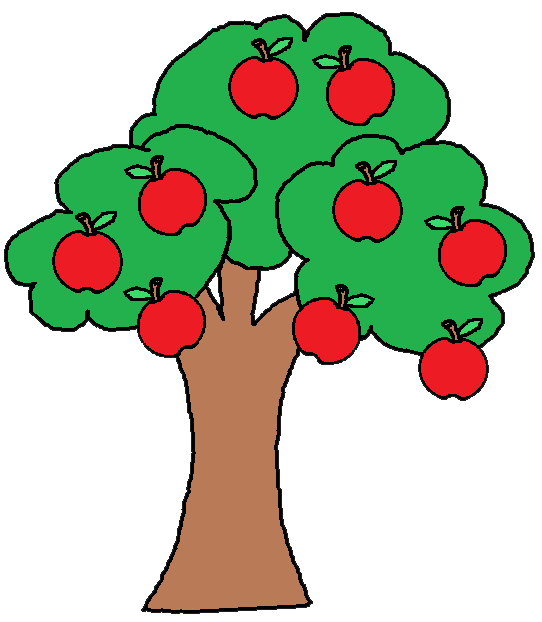 Apple in tree clipart
