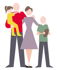 Parents talking to kids clipart