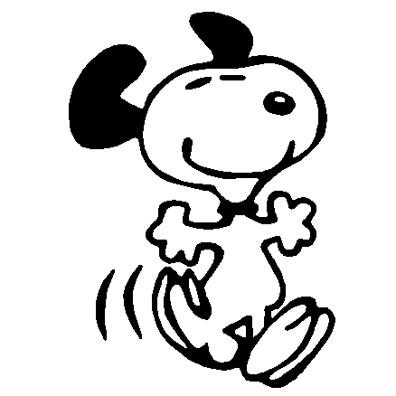 Snoopy dance decal, peanuts cartoon decals, snoopy woodstock tv ...