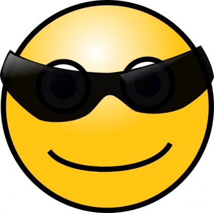 Sun Glasses Cool Smiley clip art Vector clip art - Free vector for ...