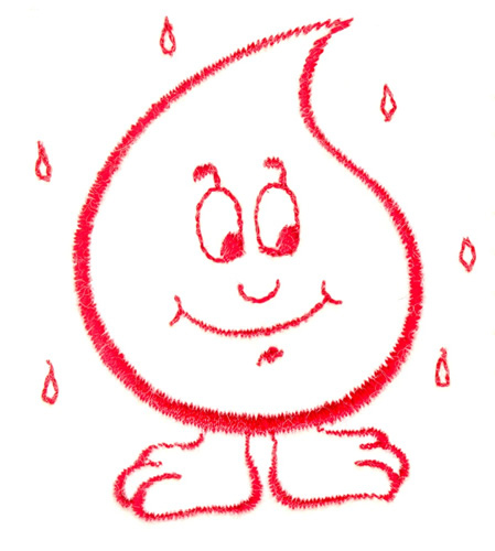 Stitchitize Embroidery Design: Raindrop Character 2.51 inches H x ...